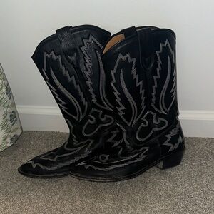 Black and White Cowboy Boots